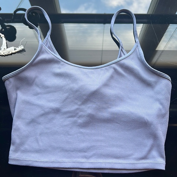 Athleta Powervita Rib Twist Tank Crop Tempest Violet - Picture 1 of 2